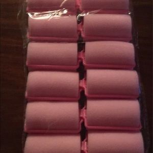 Foam sponge hair curlers.